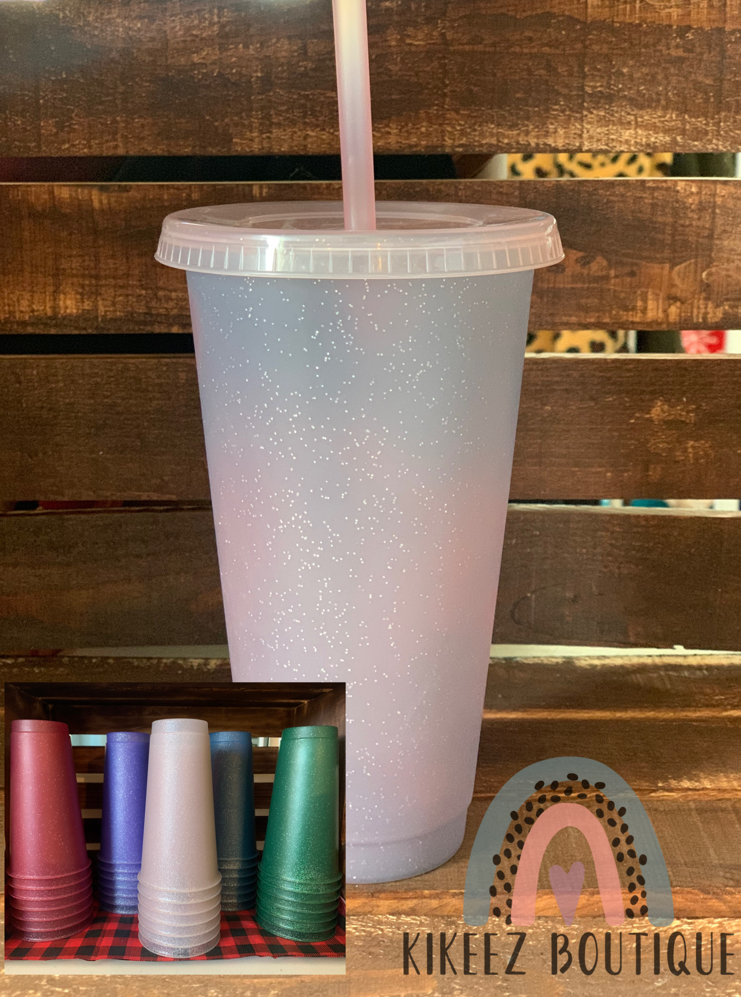 24 oz Reusable Cups (Glitter)