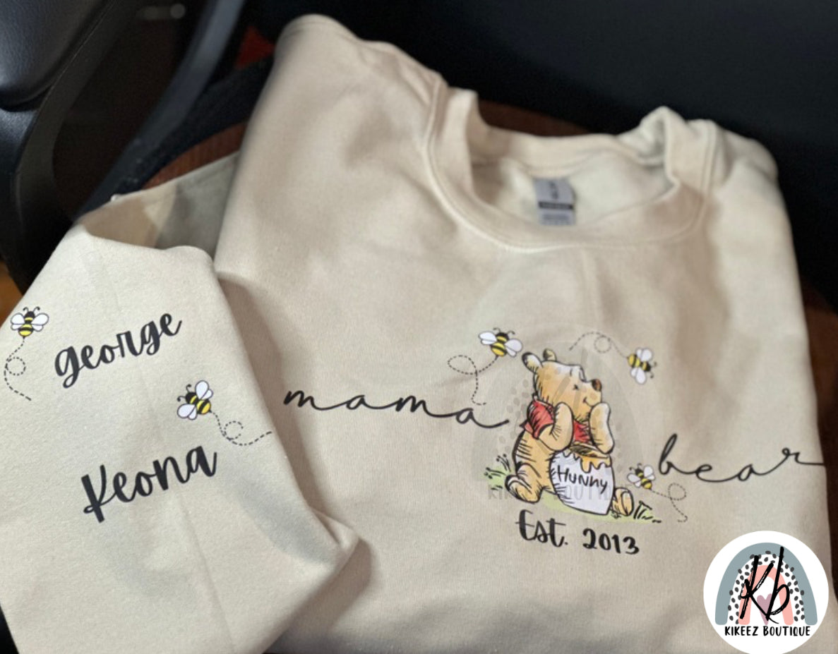 Mama Bear with Personalized Sleeve