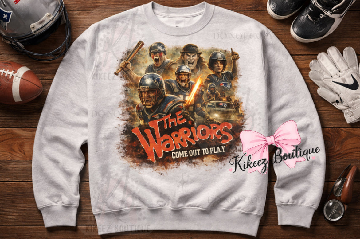 The Warriors – Patriots Fan Super Bowl Crewneck | Ash Gray | Unisex