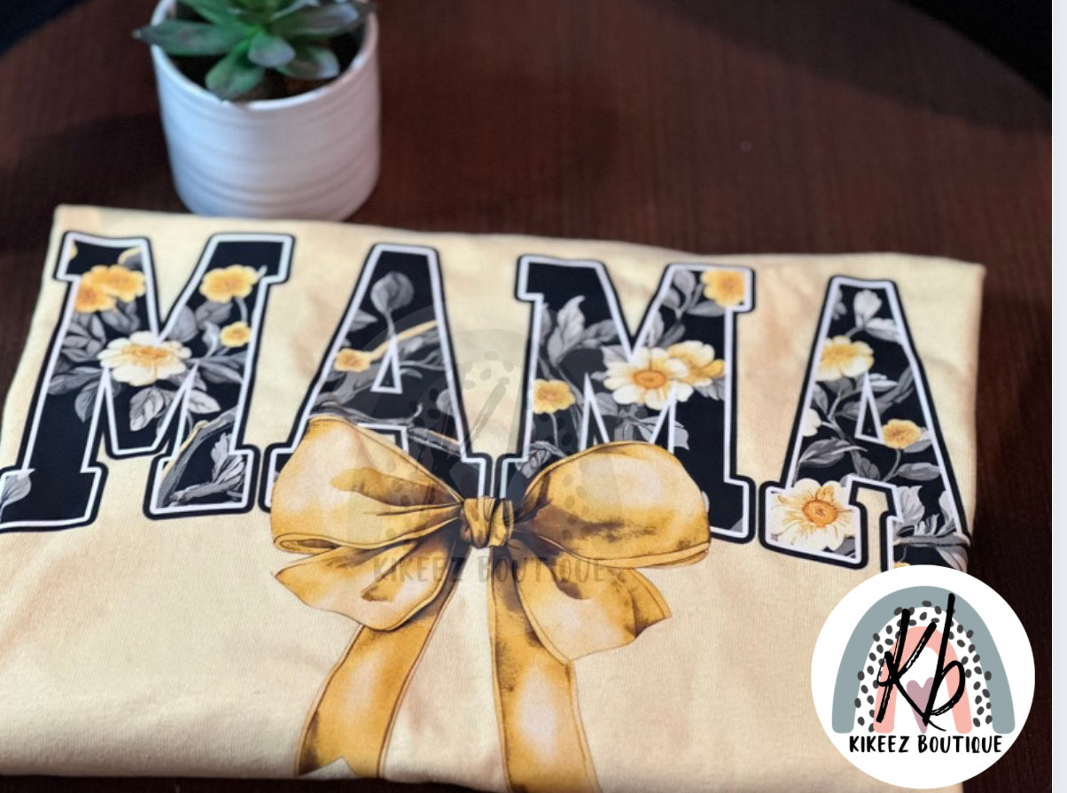 MAMA Floral with coquette bow