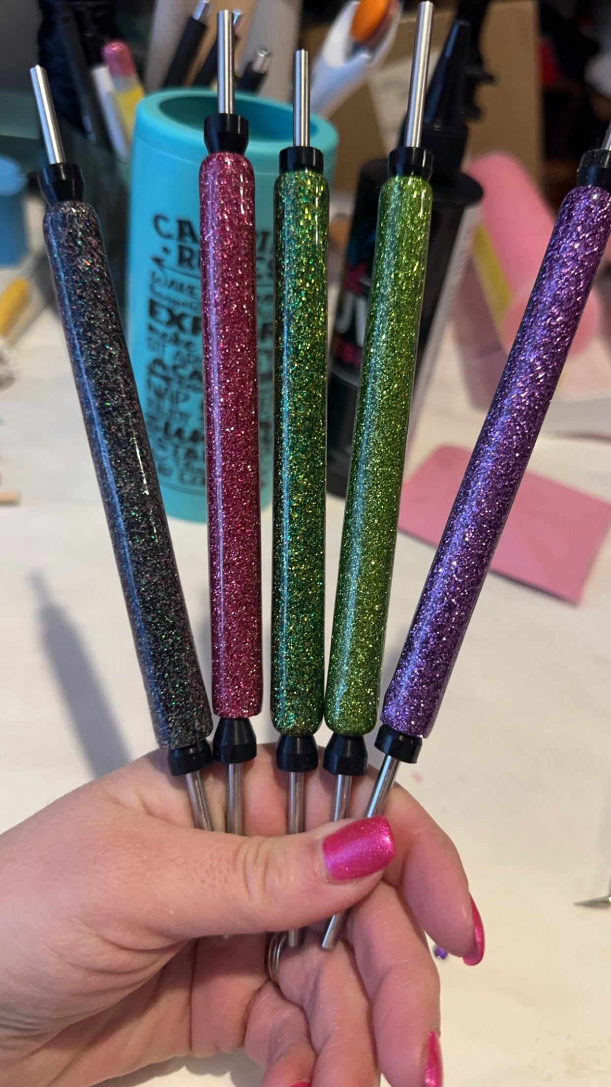 Custom glitter pen