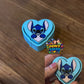 Blue Alien Heart Fidget Clicker | Cute Sensory Stress Relief Toy