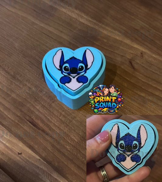 Blue Alien Heart Fidget Clicker | Cute Sensory Stress Relief Toy