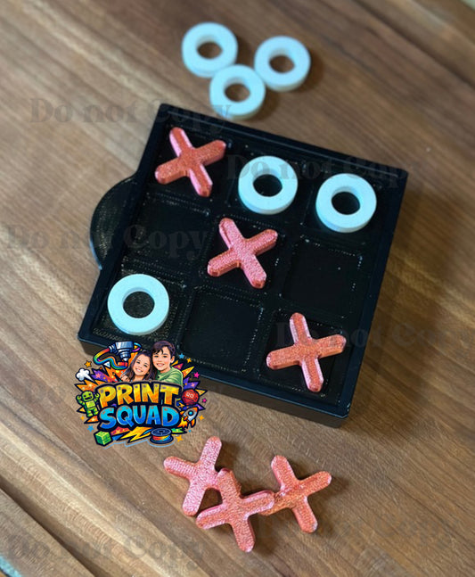 3D Printed Travel Tic Tac Toe Game | Compact & Portable Family Fun