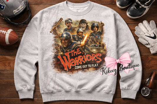 The Warriors – Patriots Fan Super Bowl Crewneck | Ash Gray | Unisex