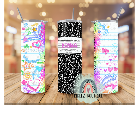 Girls Composition Tumbler