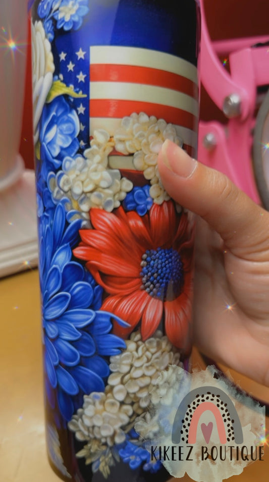 3D Patriotic Tumbler