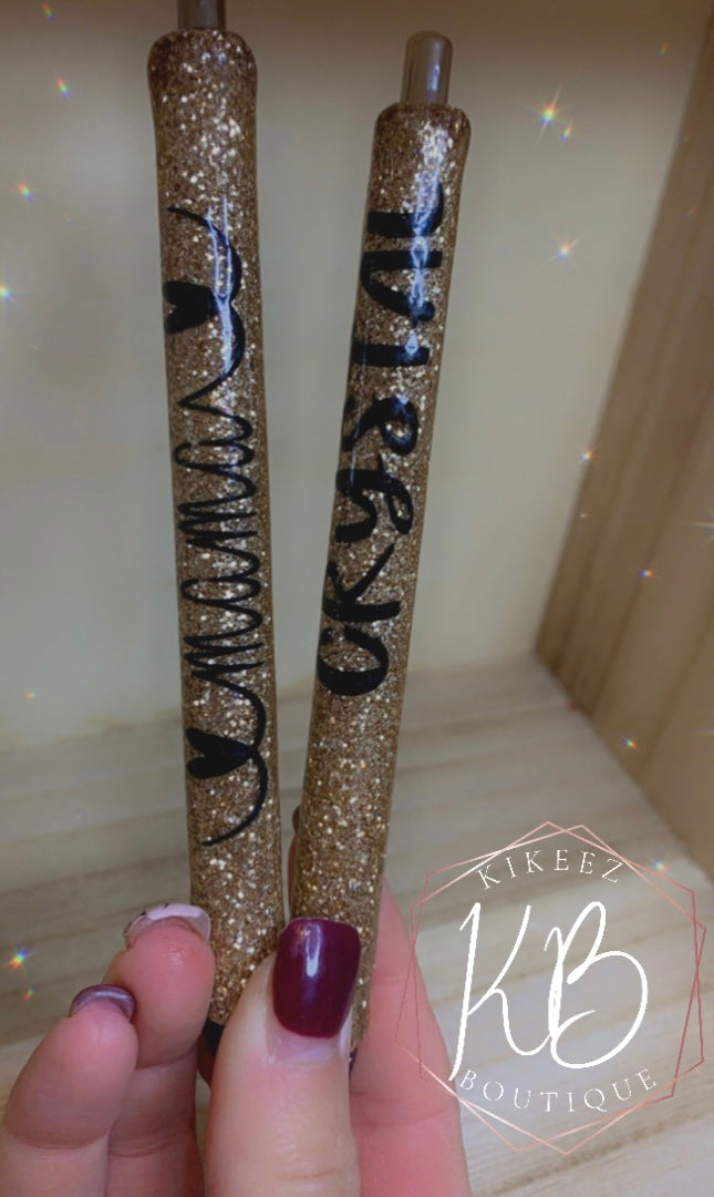 Custom glitter pen