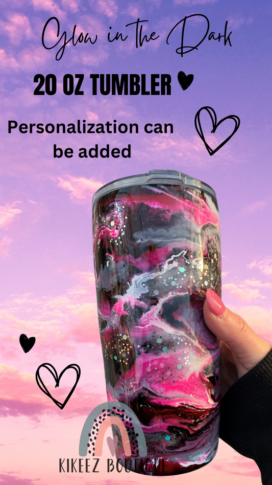 Glow in the dark Pink Galaxy